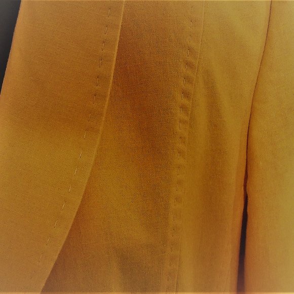 Steilmann Orange Summer Linen Cotton Lined Jacket 14 L - Picture 6 of 9